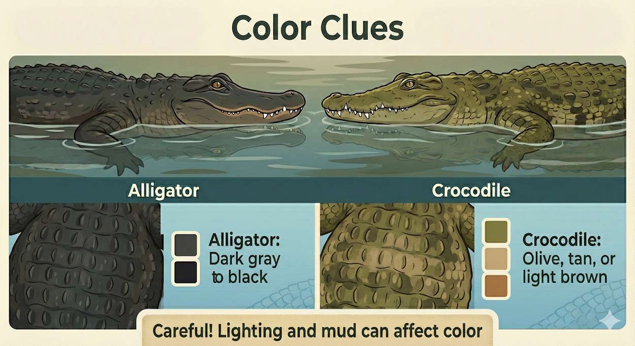 Alligator vs Crocodile - Who's What Color?